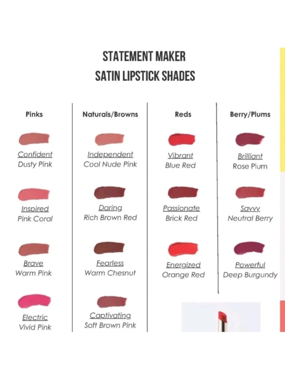 BEAUTYCOUNTER Savvy Statement Maker Satin Lipstick NEW in Box 1.8g‎ / 0.06 oz